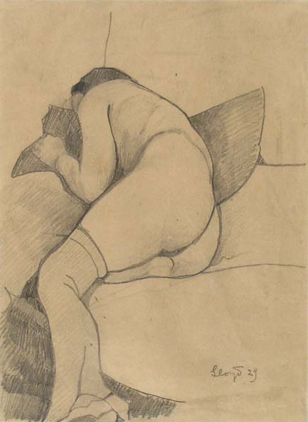 Llewelyn Lloyd, lying female nude
